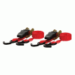 CURT 10&#39; Red Cargo Straps w/&quot;S&quot; Hooks - 500 lbs - 2 Pack - 83001