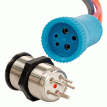 Bluewater 22mm Push Button Switch - Off/(On) Momentary Contact - Blue/Red LED - 1' Lead - 9059-2113-1
