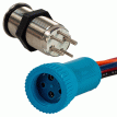 Bluewater 19mm Push Button Switch - Off/(On)/(On) Double Momentary Contact - Blue/Green/Red LED - 1' Lead - 9057-2123-1