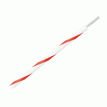Pacer 14 AWG Gauge Striped Marine Wire 500' Spool - White w/Red Stripe - WUL14WH-2-500