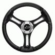 Schmitt Marine Torcello 14&quot; Wheel - 03 Series - Polyurethane Wheel w/Chrome Spoke Inserts & Cap - Black Brushed Spokes - 3/4&quot; - Retail Packaging - PU031104-12R