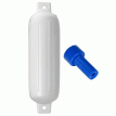 Polyform G-3 Twin Eye Fender 5.5&quot; x 19&quot; - White w/Adapter - G-3-WHITE