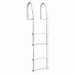 Dock Edge Fixed 4 Step Ladder Bright White Galvalume - 2104-F
