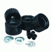 C.E. Smith Ribbed Roller Replacement Kit - 4 Pack - Black - 29210