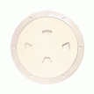 Beckson 8&quot; Smooth Center Screw-Out Deck Plate - Beige - DP80-N