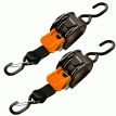 CargoBuckle Mini G3 Retractable Tie-Down w/ Dual S-Hooks 1&quot; x 72&quot; - Pair - F111640