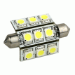 Lunasea 3-Sided 9 LED Festoon - 10-30VDC/2W/141 Lumens - Warm White - LLB-189W-21-00