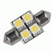 Lunasea Single-Sided 4 LED Festoon - 10-30VDC/0.7W/60 Lumens - Warm White - LLB-202W-21-00