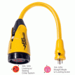 Marinco P15-30 EEL 30A-125V Female to 15A-125V Male Pigtail Adapter - Yellow - P15-30