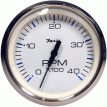 Faria Chesapeake White SS 4&quot; Tachometer - 4000 RPM (Diesel) (Magnetic Pick-Up) - 33818