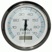 Faria Chesapeake White SS 4&quot; Tachometer w/Hourmeter - 7000 RPM (Gas) (Outboard) - 33840