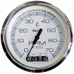 Faria Chesapeake White SS 4&quot; Tachometer w/Systemcheck Indicator - 7000 RPM (Gas) (Johnson/Evinrude Outboard) - 33850