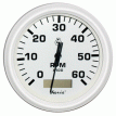 Faria Dress White 4&quot; Tachometer w/Hourmeter - 6000 RPM (Gas) (Inboard) - 33132