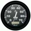 Faria Euro Black 4&quot; Tachometer w/Hourmeter - 7,000 RPM (Gas - Outboard) - 32840