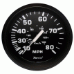 Faria Euro Black 4&quot; Speedometer - 80MPH (Pitot) - 32812