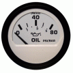 Faria Euro White 2&quot; Oil Pressure Gauge (80 PSI) - 12902