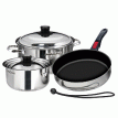 Magma 7 Piece Induction Non-Stick Cookware Set - Stainless Steel - A10-363-2-IND