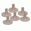 Weld Mount Stainless Steel Standoff 1.25&quot; Base  1/4&quot; x 20 Thread .75    Tall - 6-Pack - 142012304