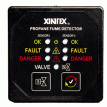 Fireboy-Xintex Propane Fume Detector w/2 Plastic Sensors - No Solenoid Valve - Square Black Bezel Display - P-2BNV-R