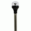 Attwood LightArmor All-Around Light - 12&quot; Aluminum Pole - Black Vertical Composite Base w/Adapter - 5557-PV12A7