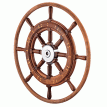 Edson 30&quot; Teak Yacht Wheel w/Teak Rim & Chrome Hub - 603CH-30