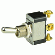 BEP SPDT Chrome Plated Toggle Switch - ON/OFF/(ON) - 1002015