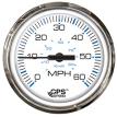 Faria Chesapeake White SS 4&quot; Studded Speedometer - 60MPH (GPS) - 33839