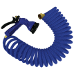 Whitecap 15&#39; Blue Coiled Hose w/Adjustable Nozzle - P-0440B