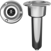 Mate Series Stainless Steel 0&deg; Rod & Cup Holder - Drain - Round Top - C1000D