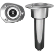 Mate Series Stainless Steel 0&deg; Rod & Cup Holder - Drain - Oval Top - C2000D