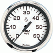 Faria Spun Silver 4&quot; Tachometer (6000 RPM) (Gas Inboard & I/O) - 36004