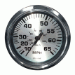 Faria Spun Silver 4&quot; Speedometer - 65 MPH (Pitot) - 36010