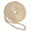 New England Ropes 3/8&quot; Double Braid Dock Line - White/Gold w/Tracer - 15&#39; - C5059-12-00015