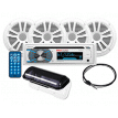 Boss Audio MCK508WB.64S Marine Stereo & 2 Pairs of 6.5&quot; Speaker Kit - White - MCK508WB.64S