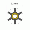 Albin Group Premium Impeller Kit - 32 x 8 x 12mm - 6 Blade - Single Flat Insert - 06-01-001