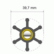 Albin Group Premium Impeller Kit - 39.7 x 9.5 x 19.2mm - 6 Blade - Pin Insert - 06-01-003