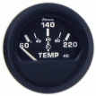 Faria Euro Black 2&quot; Cylinder Head Temperature Gauge (60 to 220&deg; F) with Sender - 12819