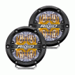 RIGID Industries 360-Series 4&quot; LED Off-Road Fog Light Drive Beam w/Amber Backlight - Black Housing - 36118