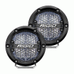 RIGID Industries 360-Series 4&quot; LED Off-Road Fog Light Diffused Beam w/White Backlight - Black Housing - 36208