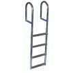 Dock Edge Welded Aluminum Fixed Wide Step Ladder - 4-Step - DE2044F