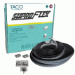 TACO SuproFlex Rub Rail Kit - Black w/Flex Chrome Insert - 1.6&quot;H x .78&quot;W x 60&#39;L - V11-9960BBK60-2