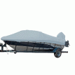Carver Performance Poly-Guard Styled-to-Fit Boat Cover f/15.5&#39; V-Hull Runabout Boats w/Windshield & Hand/Bow Rails - Grey - 77015P-10