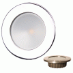 Lunasea &ldquo;ZERO EMI&rdquo; Recessed 3.5&rdquo; LED Light - Warm White, Red w/Polished Stainless Steel Bezel - 12VDC - LLB-46WR-0A-SS