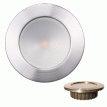 Lunasea Gen3 Warm White, RGBW Full Color 3.5&rdquo; IP65 Recessed Light w/Brushed Stainless Steel Bezel - 12VDC - LLB-46RG-3A-BN