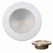 Lunasea Gen3 Warm White, RGBW Full Color 3.5&rdquo; IP65 Recessed Light w/White Stainless Steel Bezel - 12VDC - LLB-46RG-3A-WH