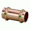 Viega ProPress 1/2&quot; Copper Coupling w/o Stop - Double Press Connection - Smart Connect Technology - 78172