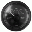 Veratron 52 MM (2-1/16&quot;) ViewLine Oil Pressure Gauge - 0 to 80 PSI - Black Dial & Bezel - A2C534130060