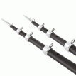 Tigress XD 3K Carbon Fiber Telescoping Outrigger Poles - 21&#39; - Matte Black/ Silver - Pair - 88679-4