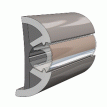 TACO SuproFlex Rub Rail Kit Gray w/Gray Insert - 2&quot;H x 1.2&quot;W x 80&#39;L - V11-9990GRD80-2
