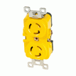 Marinco Locking Receptacle - 15A, 125V - Yellow - 4700CR